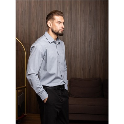 008J Мужская рубашка JenTa светло-серая