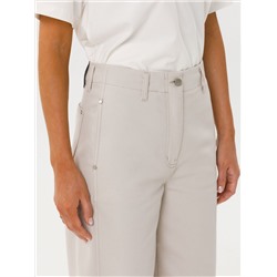 Брюки укороченные в цвете сафари