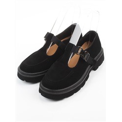 06-DLG06-3 BLACK Туфли женские (натуральная замша)