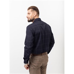 007J Мужская рубашка JenTa темно-синий