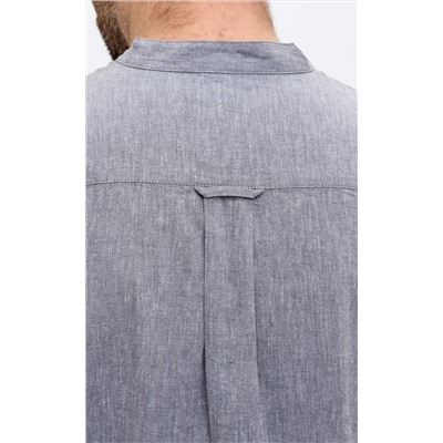 Рубашка д/р лен F511-0480 green-grey