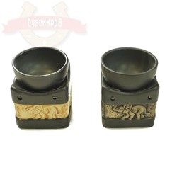 АромаЛампа Black Слоны керамика 11*9см (2 вида)