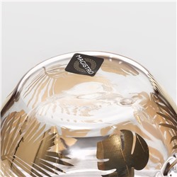 Кружка с двойными стенками Magistro «Дуо. Тропики», 160 мл, 12.5×9×7.5 см, стекло, прозрачная