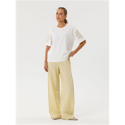 Брюки на эластичном поясе в цвете лайм