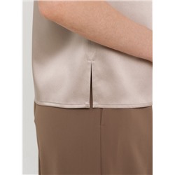 Блуза бежевая с кружевом