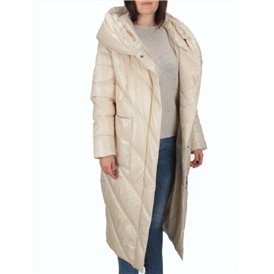 21-381 LT. BEIGE Пальто зимнее женское (200 гр. тинсулейт)