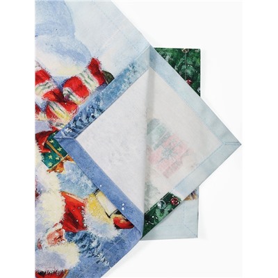 Набор салфеток сервировочных «Этель. Рождественский вечер», 40×40 см - 4 шт., 100% хлопок, саржа 190 г/м²