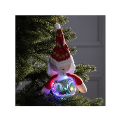 Ёлочная игрушка «Дед Мороз», 10х23х16 см, 5 LED, от батареек, свечение мульти