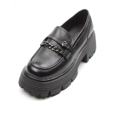 03-5933 BLACK Лоферы женские (натуральная кожа)