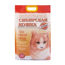 Наполнитель Сибирская Кошка ОПТИМА 10л комкующийся