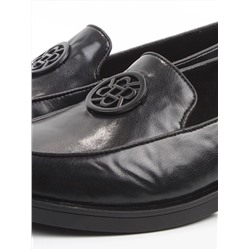 03-DLG13-2 BLACK Лоферы женские (натуральная кожа)