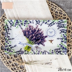 Блюдо прямоугольное 28x16 см / S322816 DD132 GREY / уп 6/48/ цветная коробка