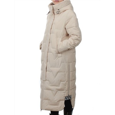H268 LT. BEIGE Пальто зимнее женское (170 гр. холлофайбер)