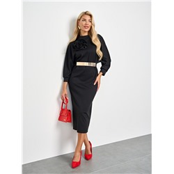 Платье чёрное трикотажное