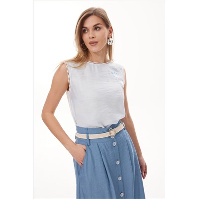 NiV NiV fashion 452 светло-голубой, Блуза