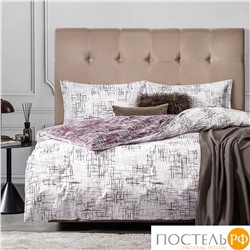 CASSIA АДЭМ КПБ 145х215-1/180х220-1/50х70-2, 4 пр., хл./сатин белый/коричневый