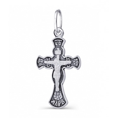 Крест из серебра литье частичное чернение