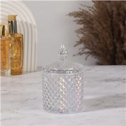 Органайзер для хранения, 1 секция, с крышкой, d=8,5×13,5 см, прозрачный