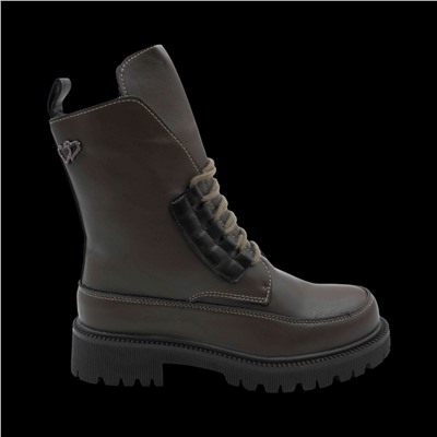 Ботинки на меху 10-4LV хаки