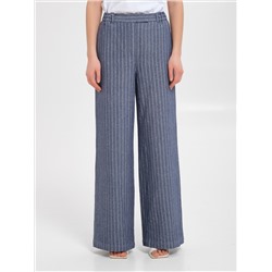 Брюки сине-серые в полоску
