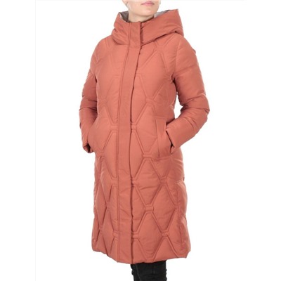 2158  TERRACOTTA Пальто зимнее облегченное  женское YINGPENG (150 гр. холлофайбер)