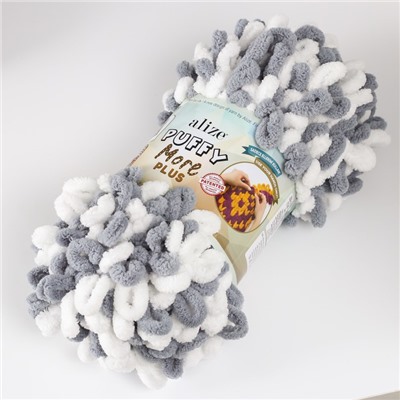 Плюшевая пряжа для вязания руками ALIZE, Puffy More Plus, 100% микрополиэстер, 11 м/250 г, (8008)