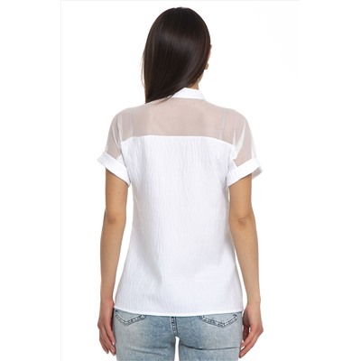 Блузка белая с короткими рукавами