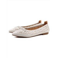 06-7388-66R GRAY/BEIGE Туфли летние женские "Лодочки" (натуральная кожа)