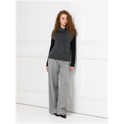 Жилет вязаный тёмно-серый