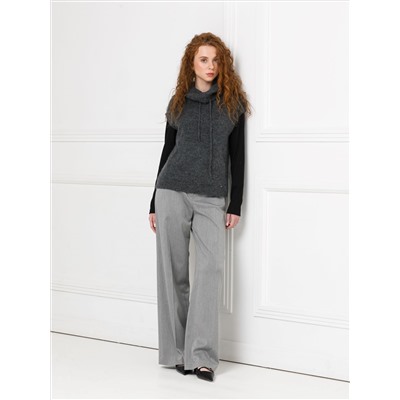 Жилет вязаный тёмно-серый