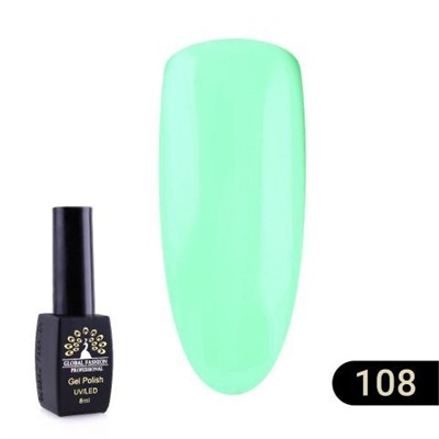 Гель лак Global Fashion BLACK ELITE 108, 8 мл