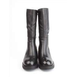 02-FI908-1M BLACK Сапоги зимние женские (натуральная кожа, натуральный мех)