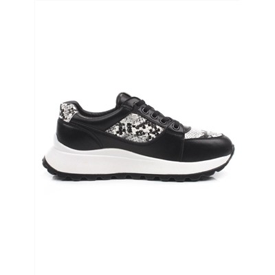 03-A847-10 BLACK Кроссовки женские (натуральная кожа)