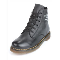 01-K-11031-1 BLACK Ботинки демисезонные женские (натуральная кожа)