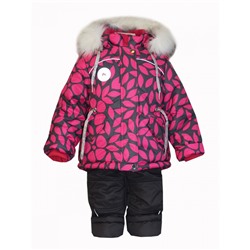 ﻿Комплект зимний для девочки Листок розовый NIKA Kids fashion
