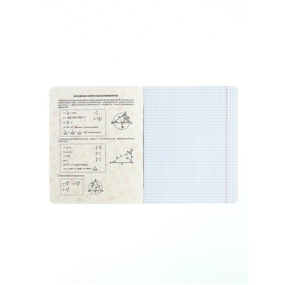 Предметная тетрадь по геометрии Calligrata TOP «Абстракция», 48 листов, в клетку, со справочным материалом, обложка из мелованного картона