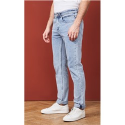 Джинсы прямые слегка зауженные к низу P311-0139R голубые