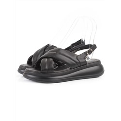 08-PEE37-2 BLACK Босоножки женские (натуральная кожа)