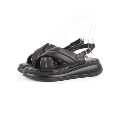 08-PEE37-2 BLACK Босоножки женские (натуральная кожа)