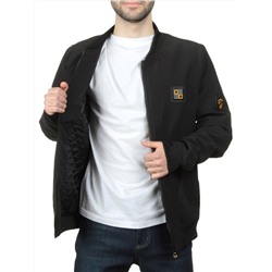 EM25056 BLACK Куртка-бомбер мужская демисезонная (100 гр. синтепон)