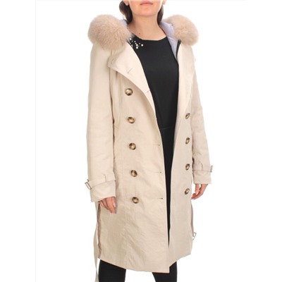 21002 BEIGE Пальто зимнее женское MAILILUO (150 гр. холлофайбера)
