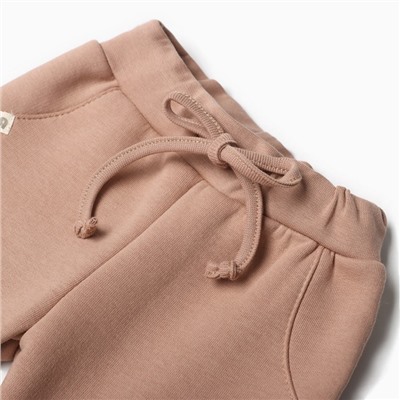 Костюм: толстовка и брюки Крошка Я, BASIC LINE, рост 68-74 см, цвет коричневый