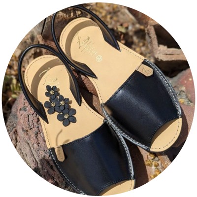 Ab.Zapatos 320 · Negro+Pendientes flores PA3768 negro