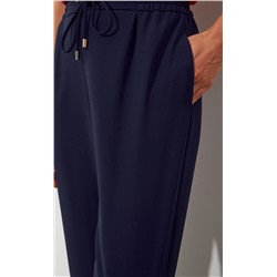 Брюки женские на резинке F312-0831 тёмно-синие