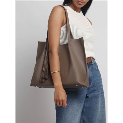 Женская кожаная сумка Richet 2055LN 862 Тауп