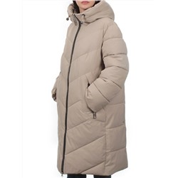 2413 BEIGE Пальто зимнее женское (200 гр. холлофайбер)