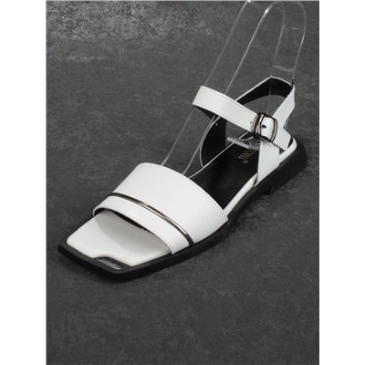 08-PEY183-1 WHITE Босоножки женские (натуральная кожа)