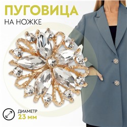 Пуговица декоративная, d=23 мм, цвет золотой