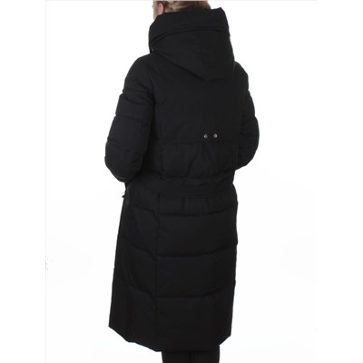 8321 BLACK Пальто зимнее женское (200 гр. холлофайбер)