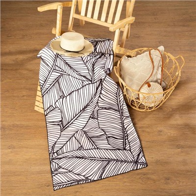 Полотенце пляжное с ручками «Этель. Листья», 70×140 см, 250 г/м²